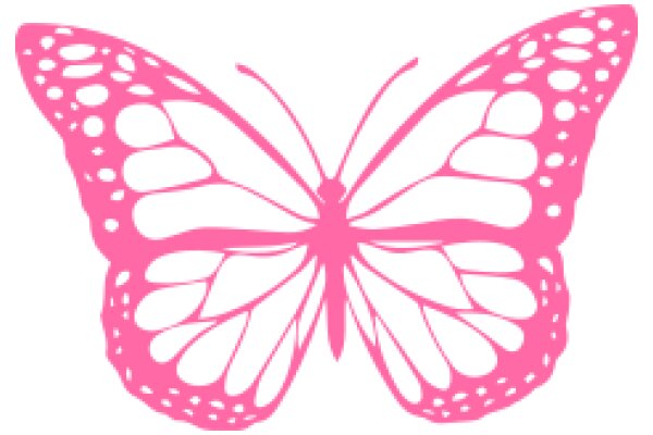 Pink Butterfly Silhouette