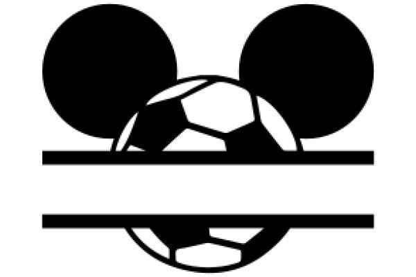 Simplistic Icon of a Soccer Ball and Mickey Mouse Ears