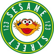 Sesame Street Logo with Elmo Character