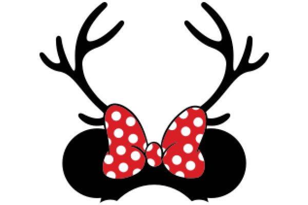 Stylish Illustration of a Deer with a Red Polka Dot Bowtie