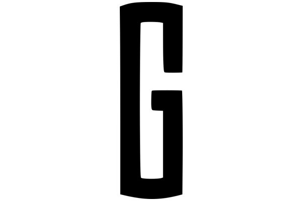 Stylized Letter G with a Black Background