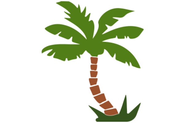 A Vibrant and Stylized Illustration of a Palm Tree