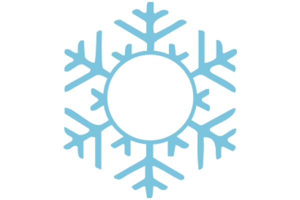 Stylized Blue Snowflake Design