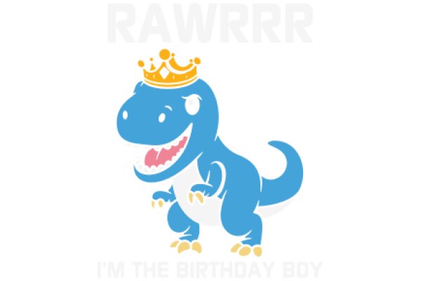 Celebrating a Birthday with a Blue T-Rex Mascot