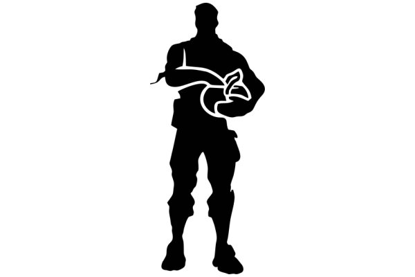 Silhouette of a Soldier with a Gun