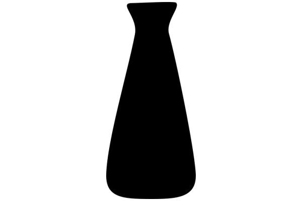 A Solid Black Vase Silhouette