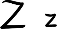 A Simple Letter 'Z' on a White Background