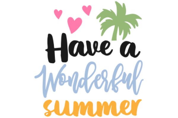 Wishing You a Wonderful Summer: A Greeting Card with a Tropical Theme