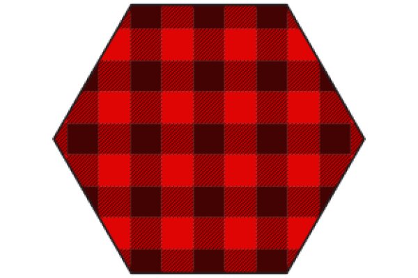 Vibrant Red and Black Checkered Pattern