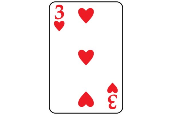 Simplistic Red and White Playing Card