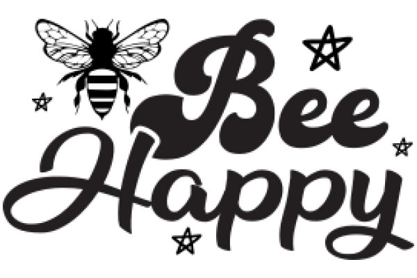 Be Happy: A Positive Affirmation with a Honey Bee Motif