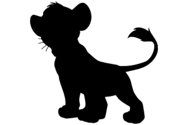 A Silhouette of a Lion-like Creature with a Tail