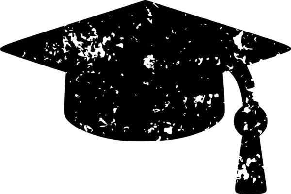 A Silhouette of a Graduation Cap and Tassel