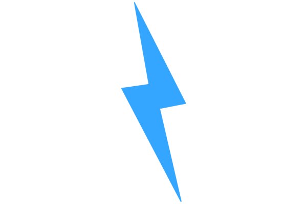 A Digital Artwork of a Blue Lightning Bolt