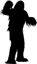 Silhouette of a Sasquatch-like Figure