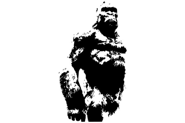 Monochrome Majesty: A Portrait of a Gorilla