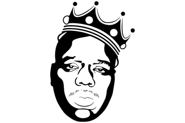 Stylized Portrait of a Man with a Crown