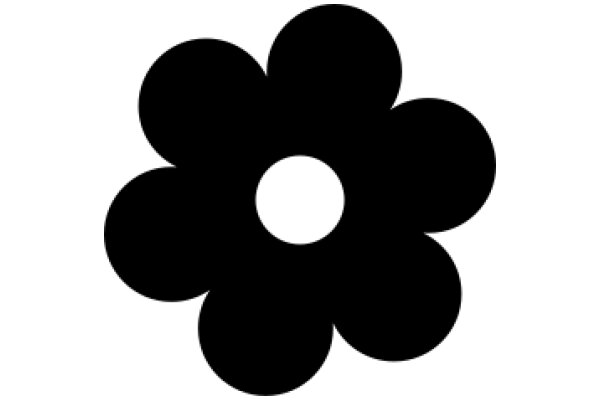 Simplistic Black Flower Design