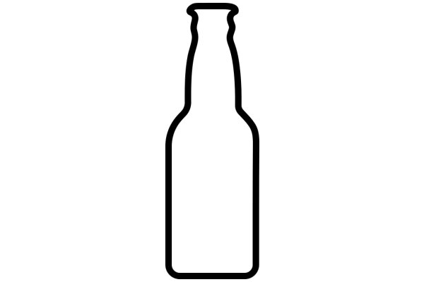 Simplistic Bottle Icon: A Minimalist Representation of a Glass Bottle