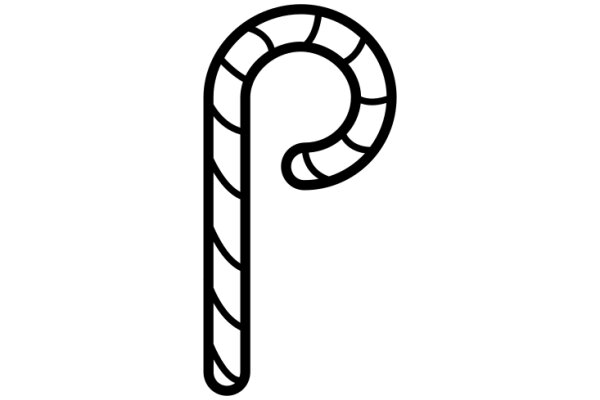 Simplistic Logo of a Candy Cane