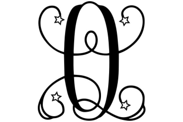 Monogram Design with Star Motif