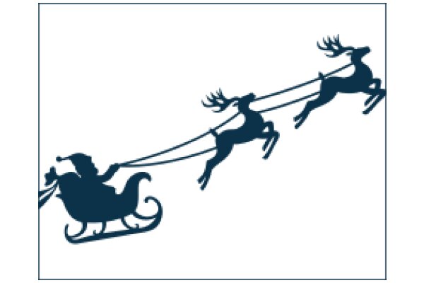 A Festive Christmas Scene with Santa's Sleigh and Reindeer