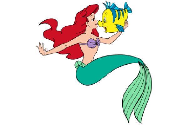 A Whimsical Encounter: Ariel and Flounder Adventure