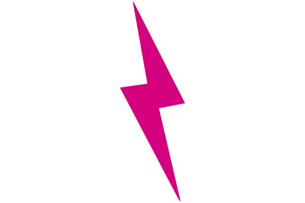 Vibrant Pink Lightning Bolt