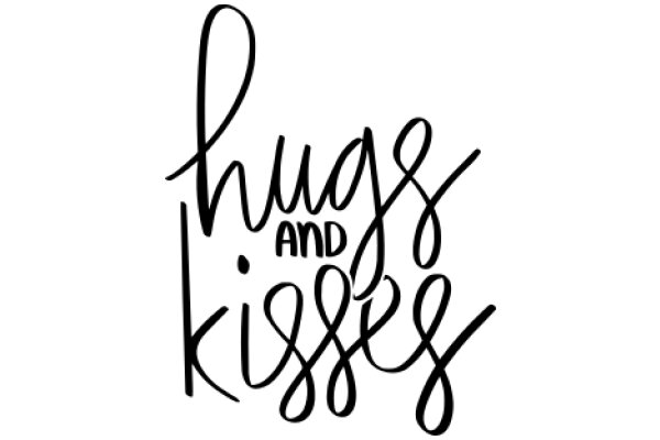 Hand-Drawn Logo for a Hugging and Kissing Business