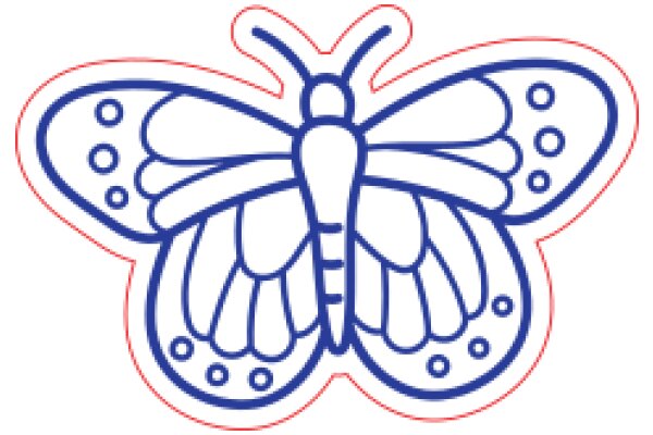 Stylized Blue Butterfly Logo