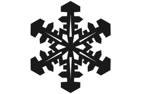 Stylized Snowflake Design in