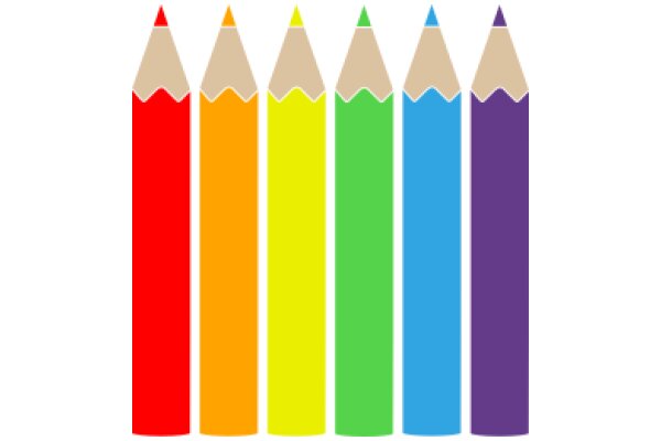 A Rainbow of Pencils: A Vibrant Display of Art Supplies