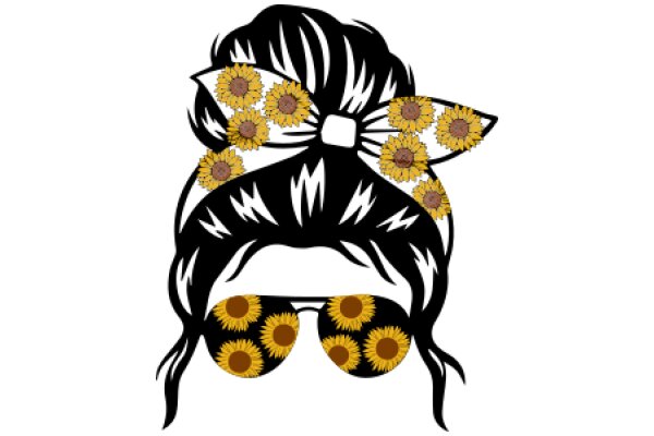 Stylish Sunflower Headband with Sunglasses