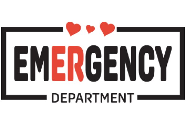 Emergency Department Sign with Heart Symbols