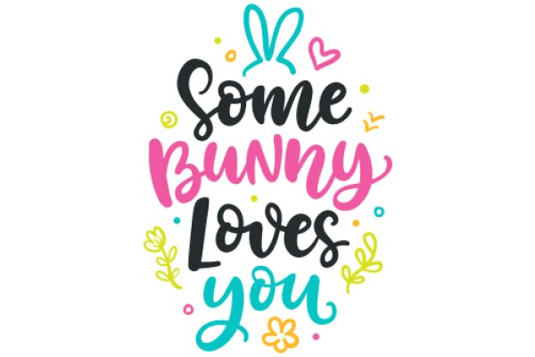 Colorful Affirmation: Some Bunny Loves You