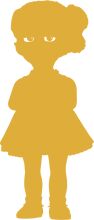 Silhouette of a Child in a Yellow Dress