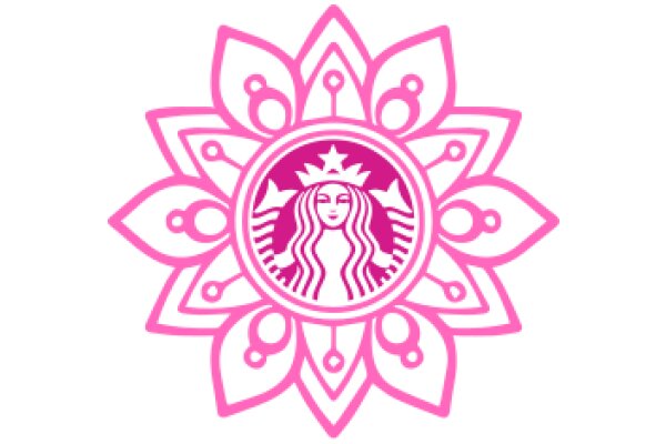 Stylized Starbucks Logo with a Floral Design