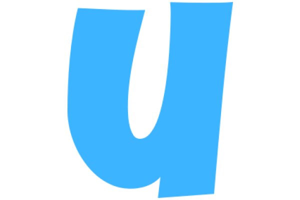 A Graphic Representation of the Letter 'U' in Blue