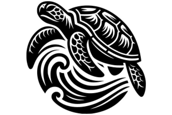 Stylized Logo of a Turtle and Wave