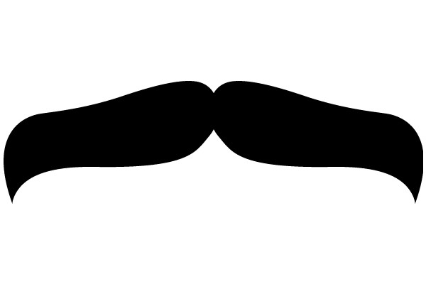 A Illustration of Mustache-like Shapes on a Gray Background