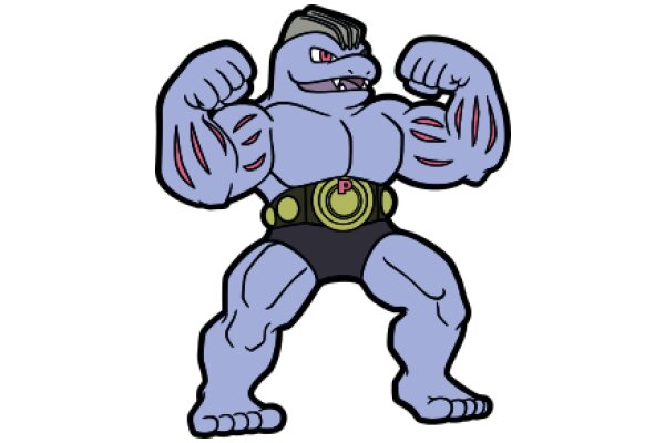 Powerful Purple Pokémon Flexing Muscles