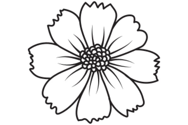 Stylized Flower with a Detailed Center