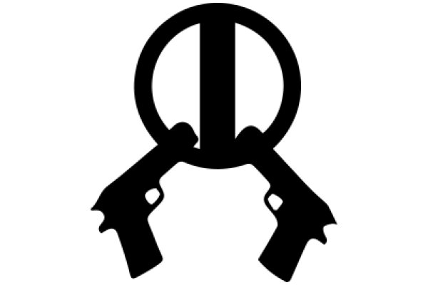 Silhouette of a Pistol with a D-Ring