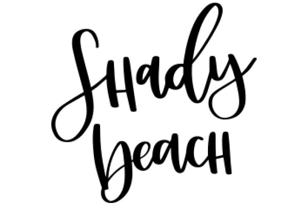 Stylish Beach Sign: Shady Beach