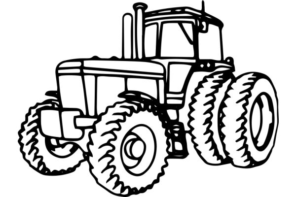 A Classic Illustration of a Farm Tractor