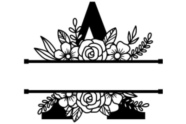 Stylized Floral Design with Letter A