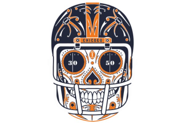 Chicago Bears Helmet Artwork: A Stylish Fusion of Football and Skull Designs