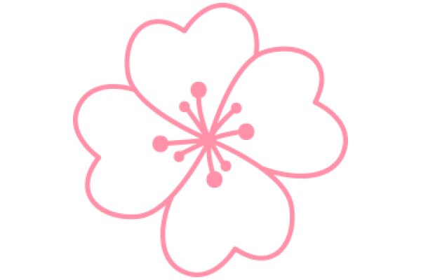 Pink Flower with Detailed Petals and Center Design