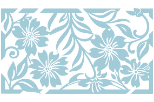 Stylized Floral Pattern on a White Background