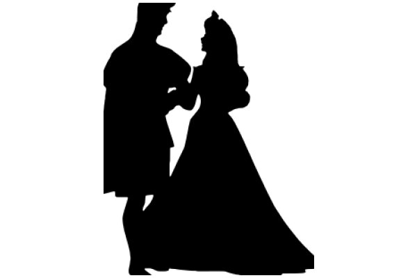 A Silhouette of a Couple's First Dance